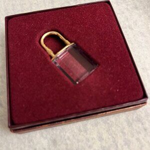 Crystal Gold Plated Lock with box, no flaws
